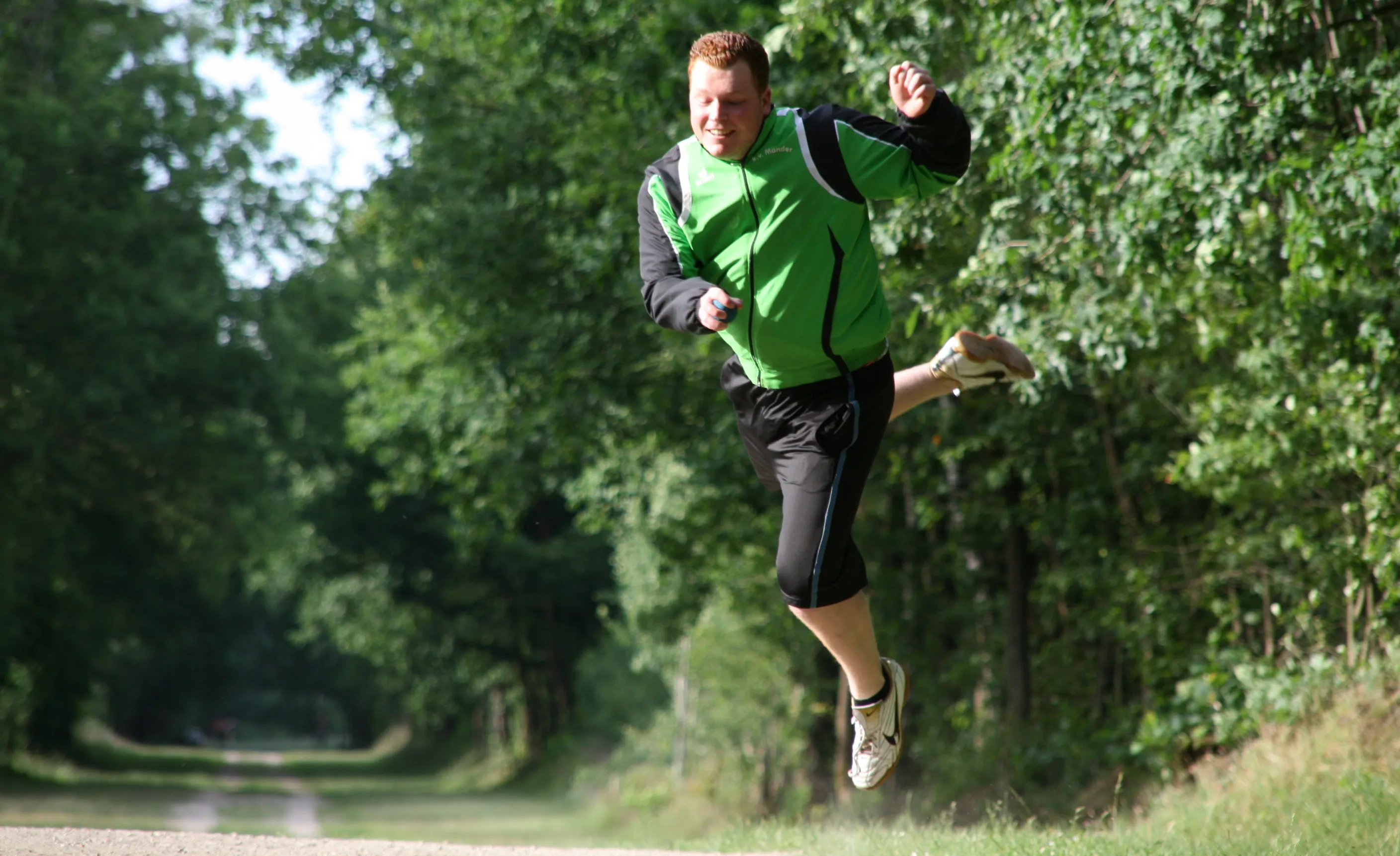 klootschieter in de lucht