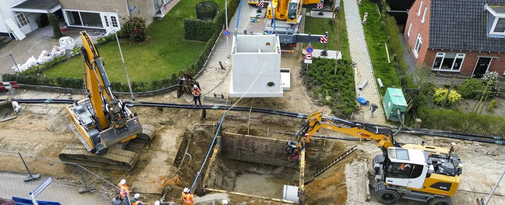 Werkzaamheden aan Uelserweg in Tubbergen