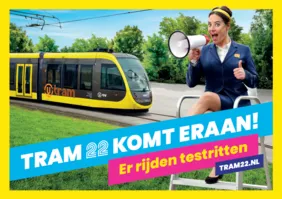 campagneposter tram komt eraan