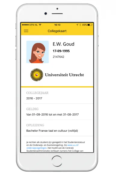 digitale collegekaart