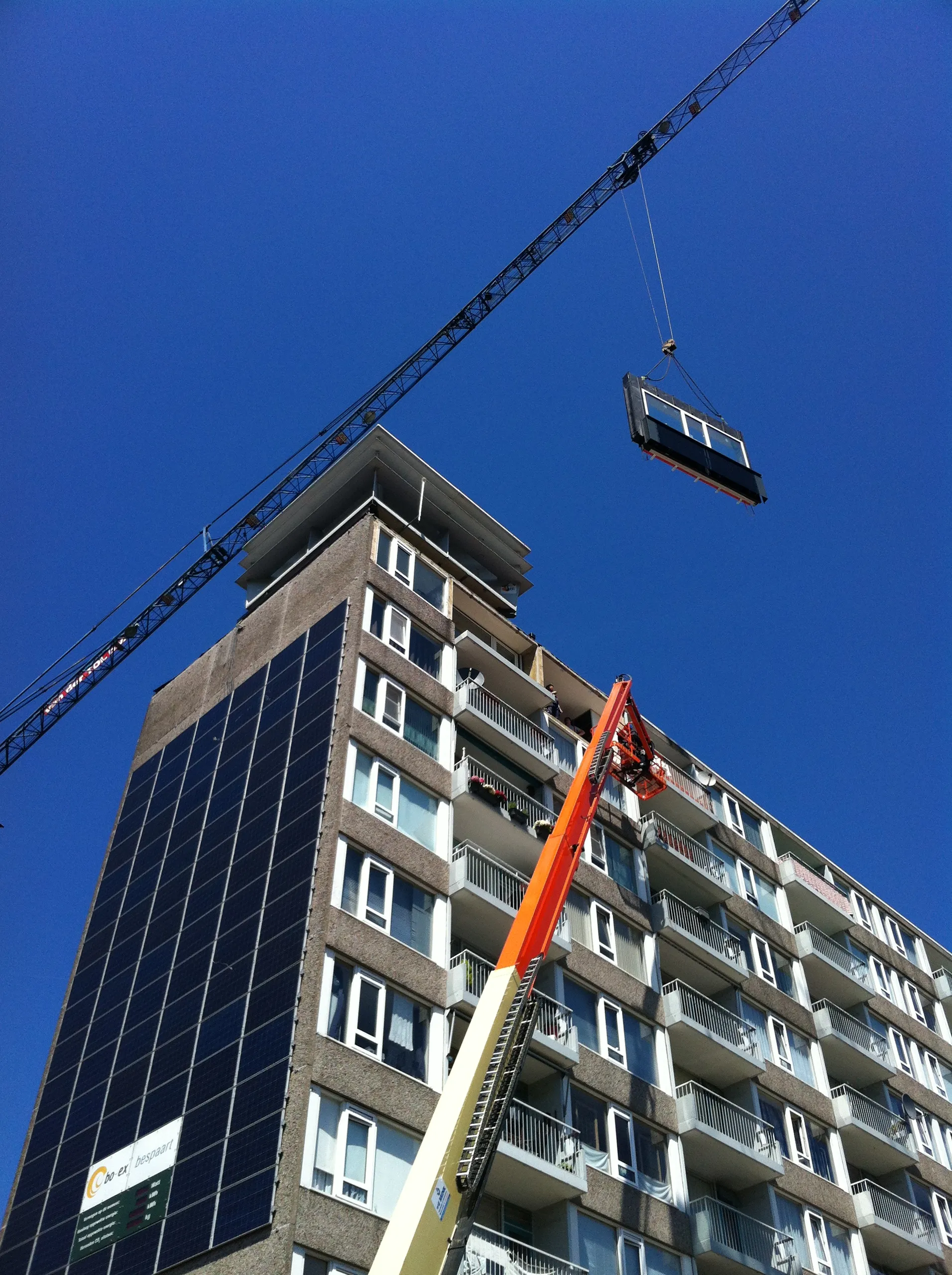 foto proefwoning voor energieleverende hoogbouwflats in de maak