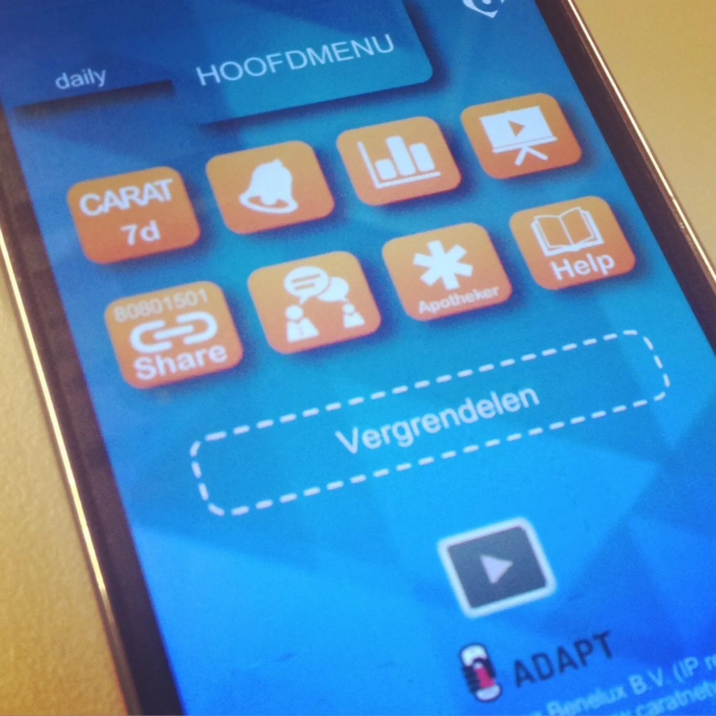 medicijnapp op telefoon