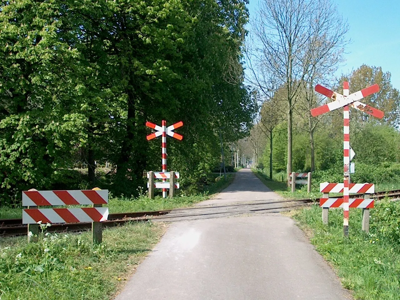 onbeveiligde spoorwegovergang