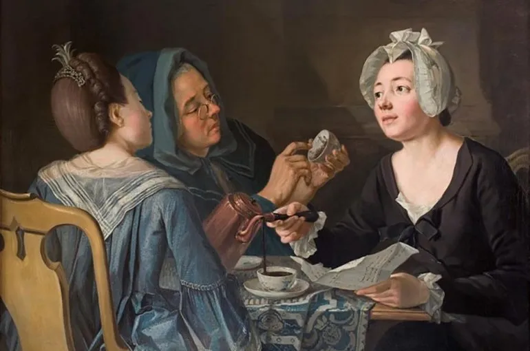 pehr hillestroem three women telling fortune in coffee