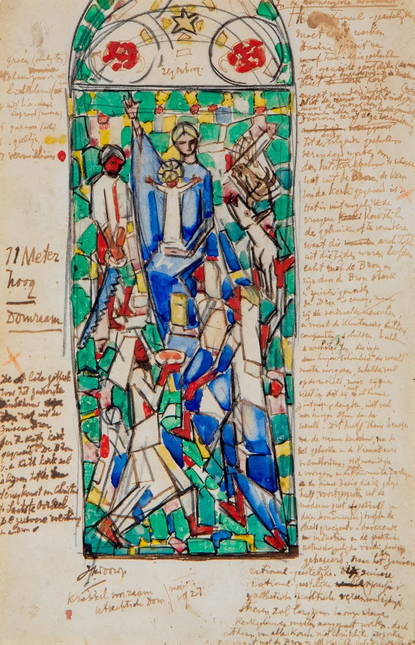 schets raam domerk jan toorop