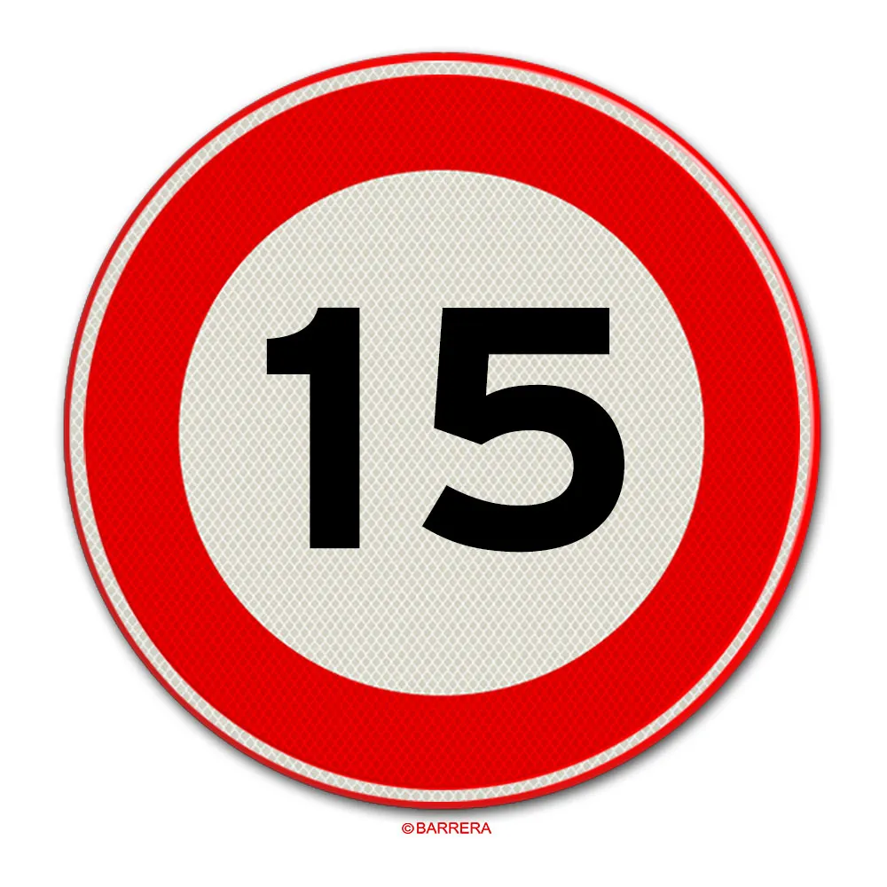 verkeersbord 15 km