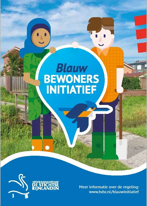 voorkant flyer blauw bewonersinitiatief
