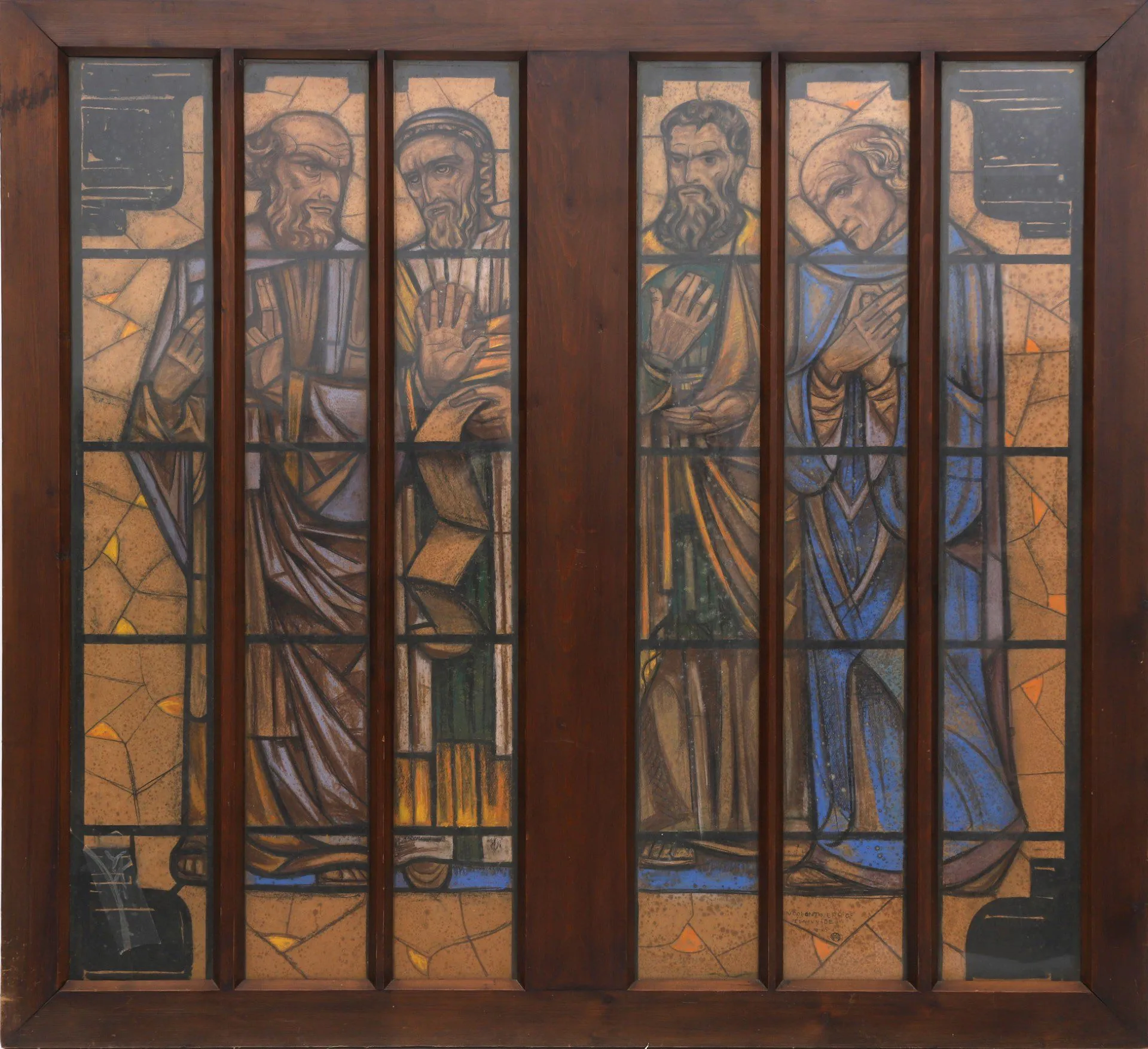voorontwerp evangelisten raam zuidertransept domkerk rn roland holst december 1925