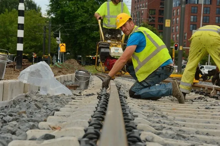 werkzaamheden aan trambaan
