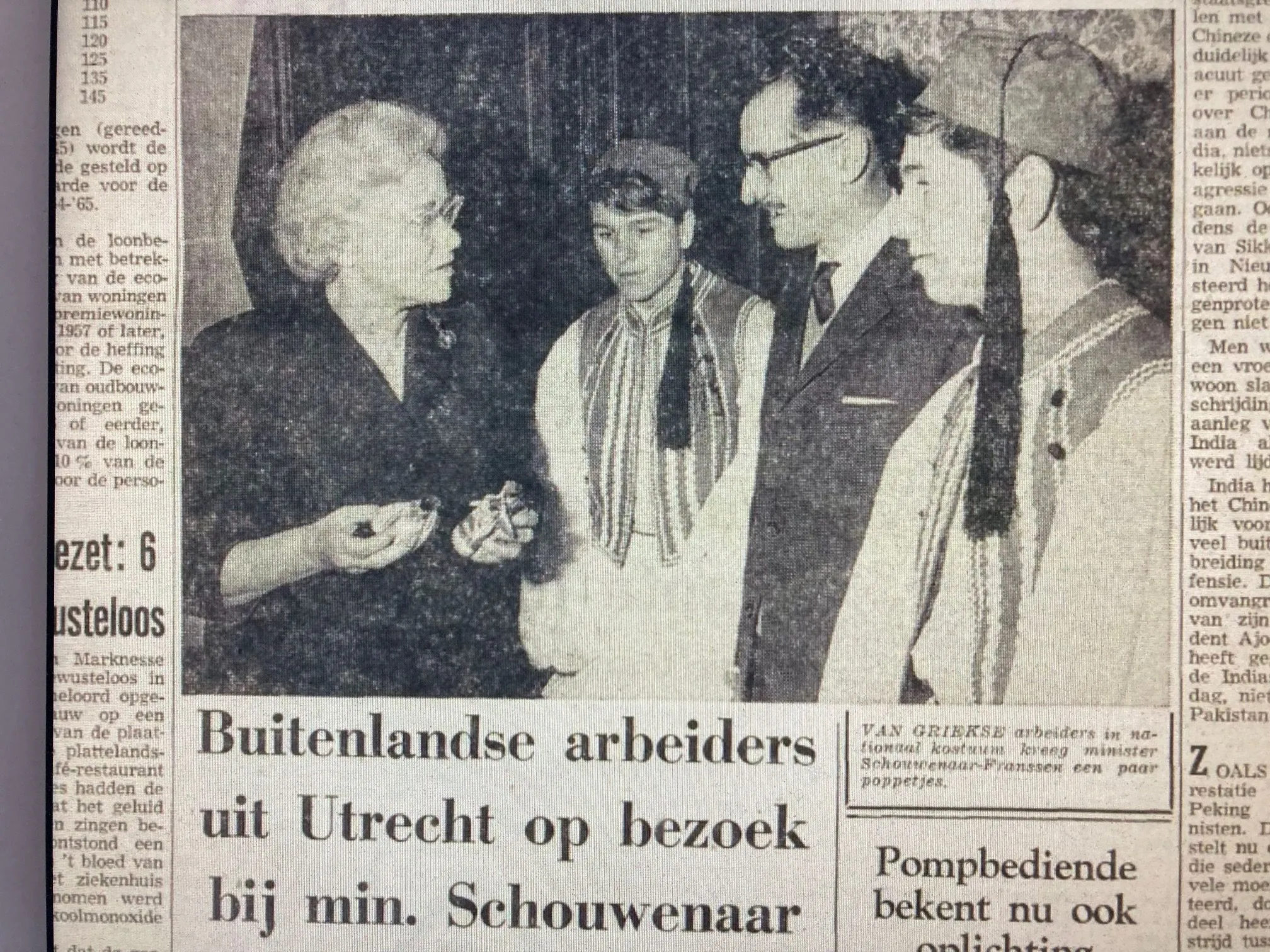 buitenlandse arbeiders op bezoek