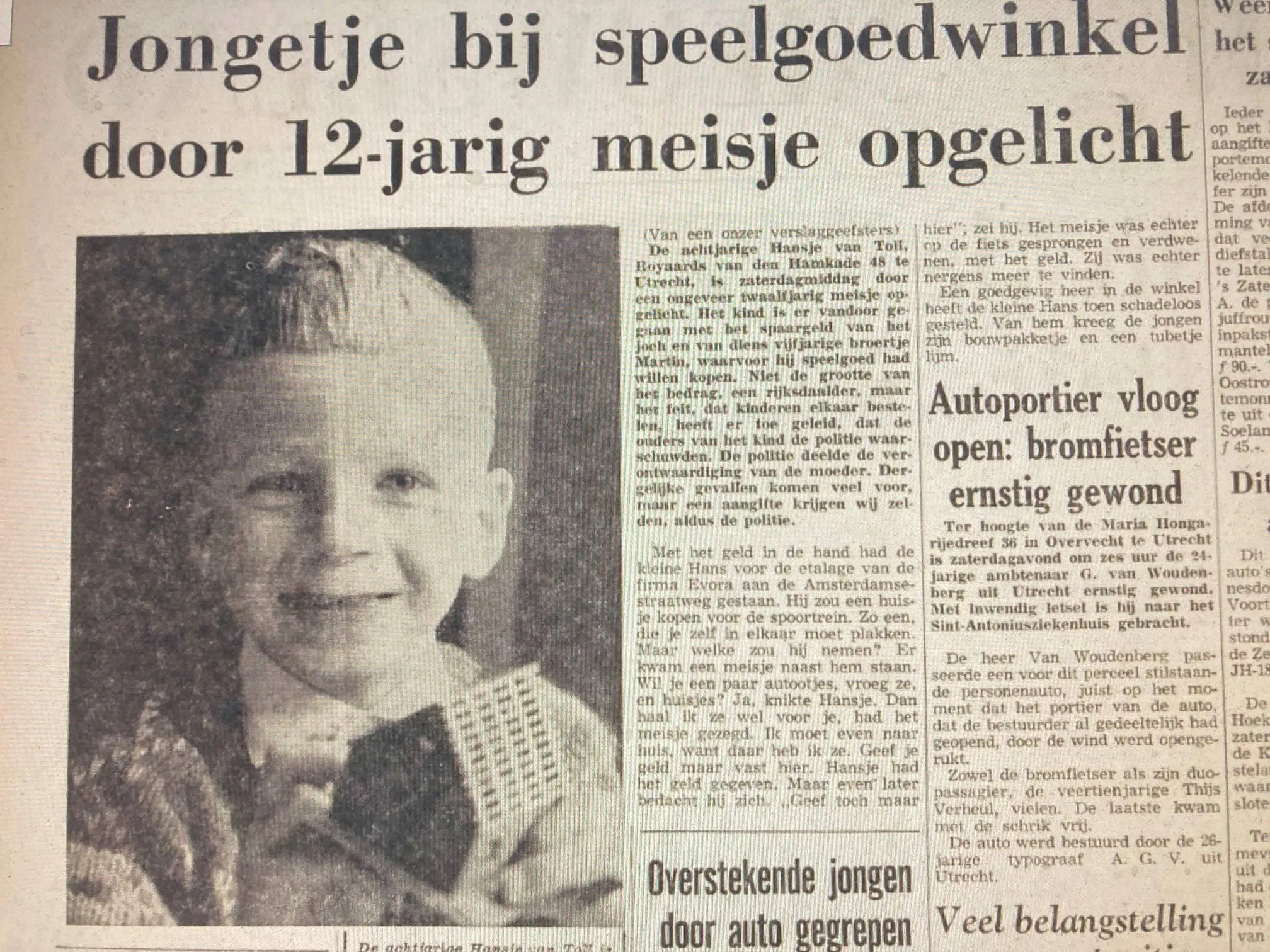 hansje opgelicht