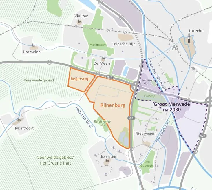 kaart groot merwede rijnenburg