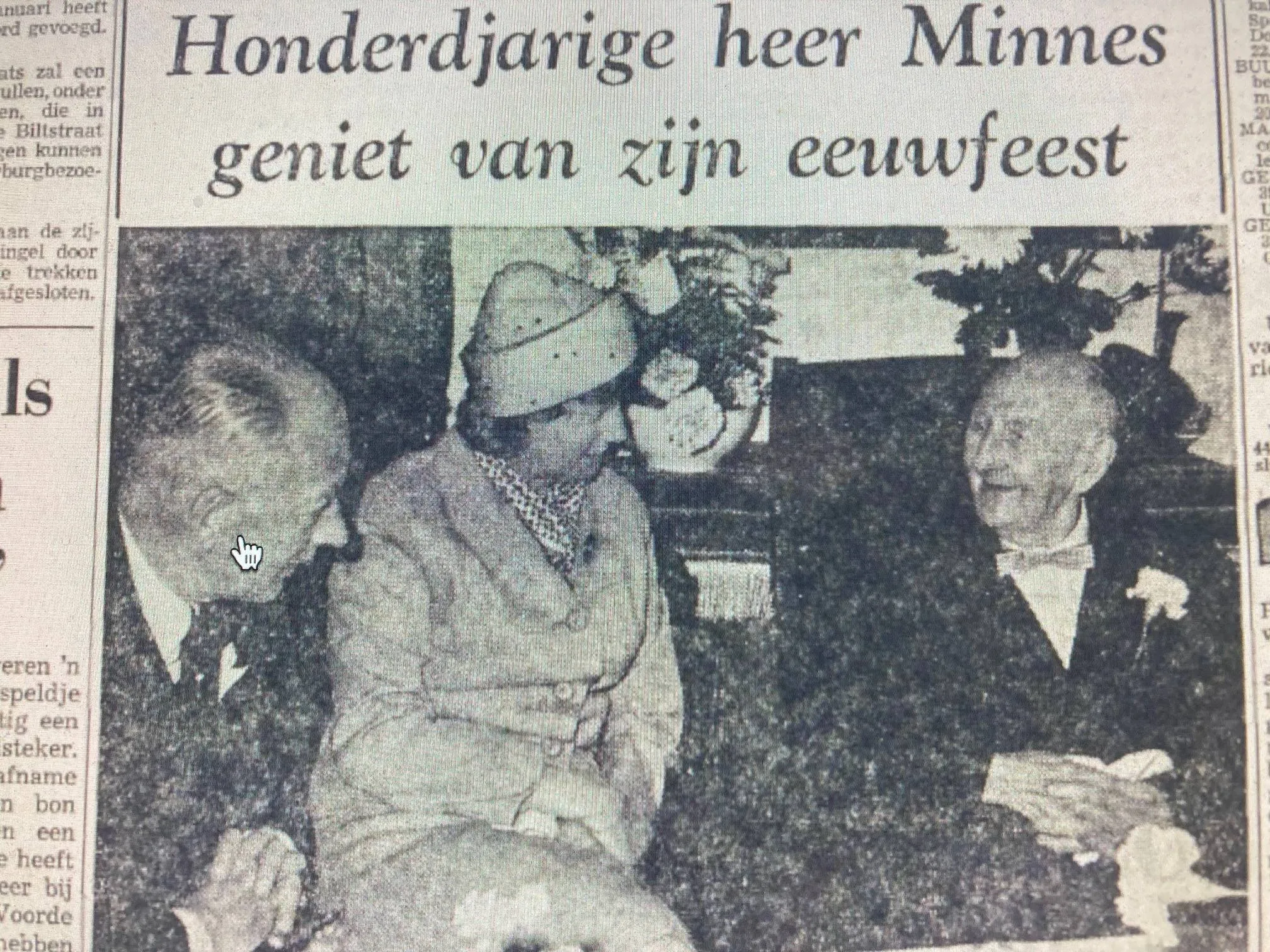 heer Minnes 100 jaar
