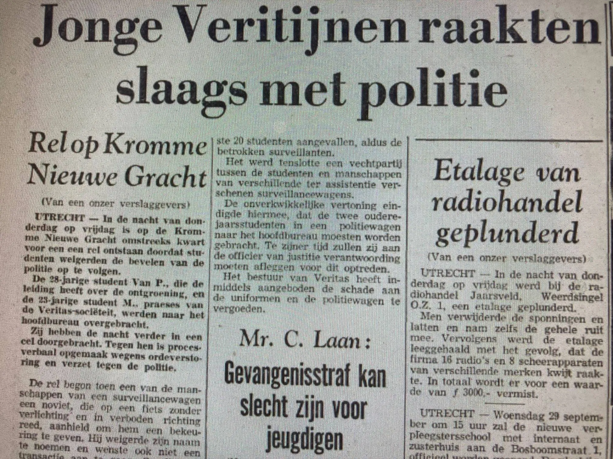 Veritijnen slaags met politie