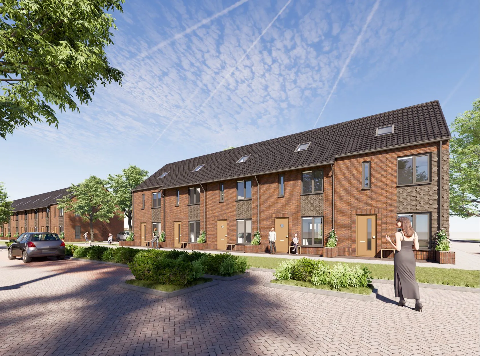 impressie nieuwbouw woningen mr heemskerkstraat