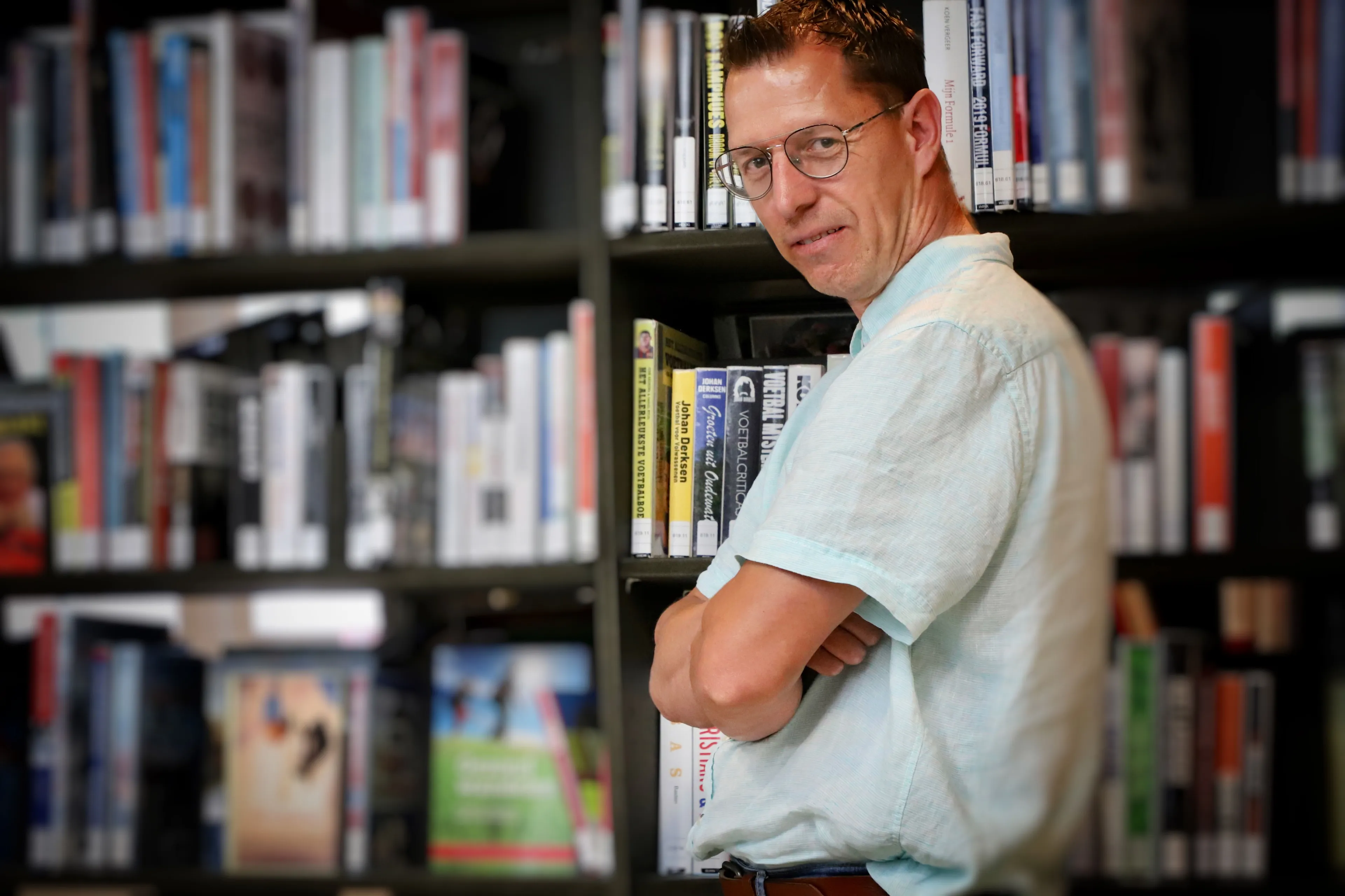 taalambassadeur dirk jan in bibliotheek veenendaal