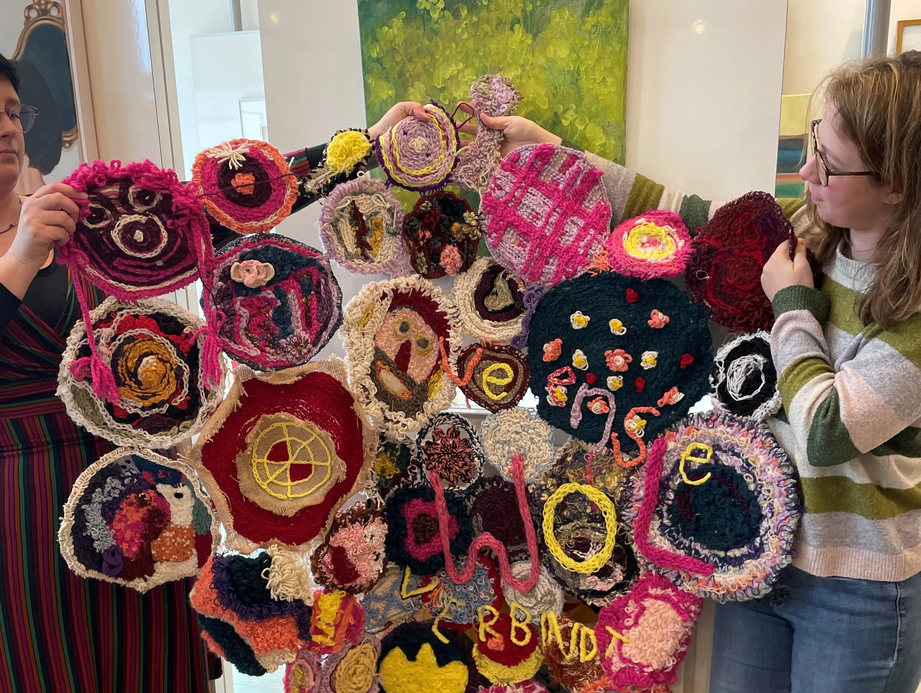 wandkleed textiel cafe