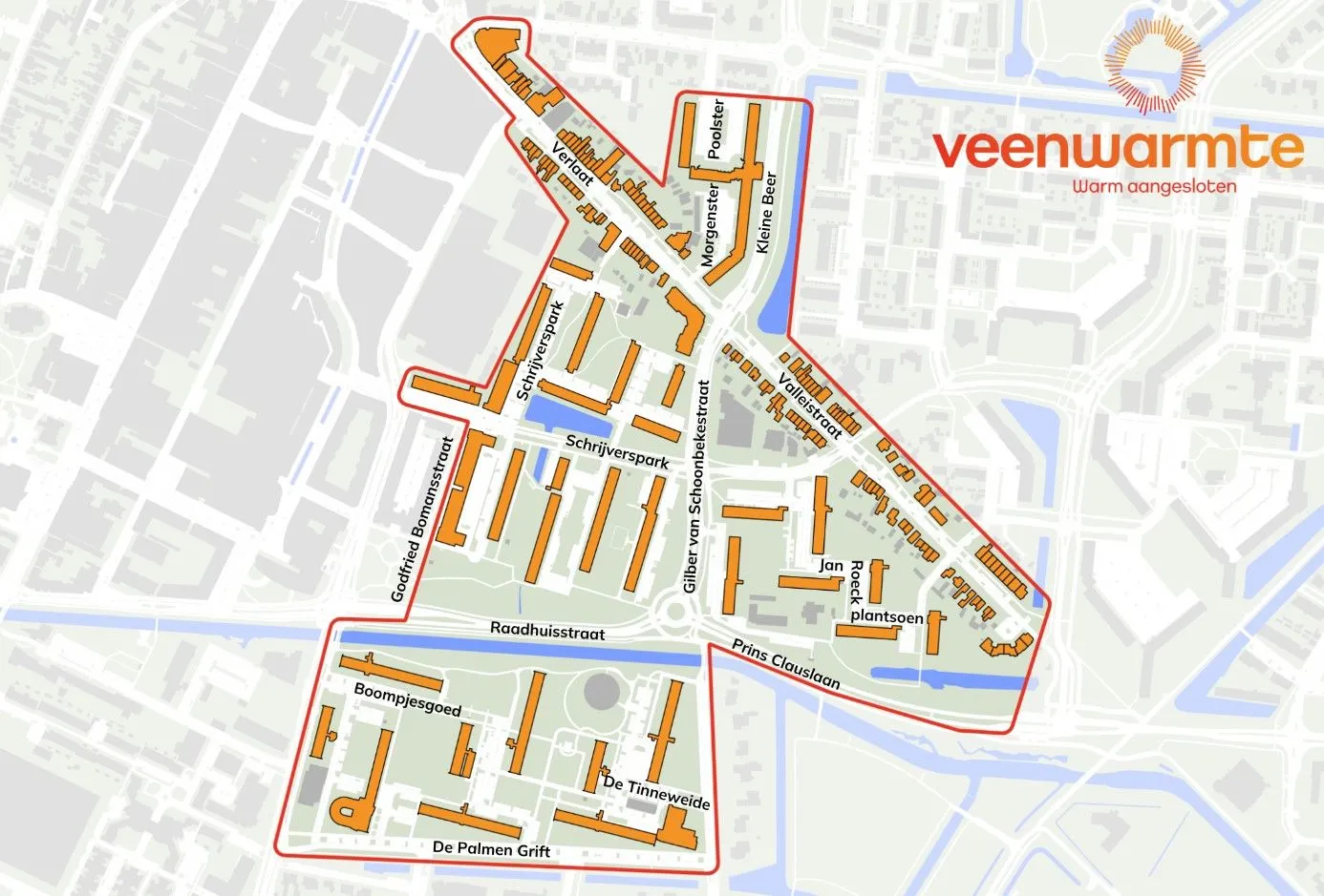 kaartje plangebied nieuw warmtenet 2