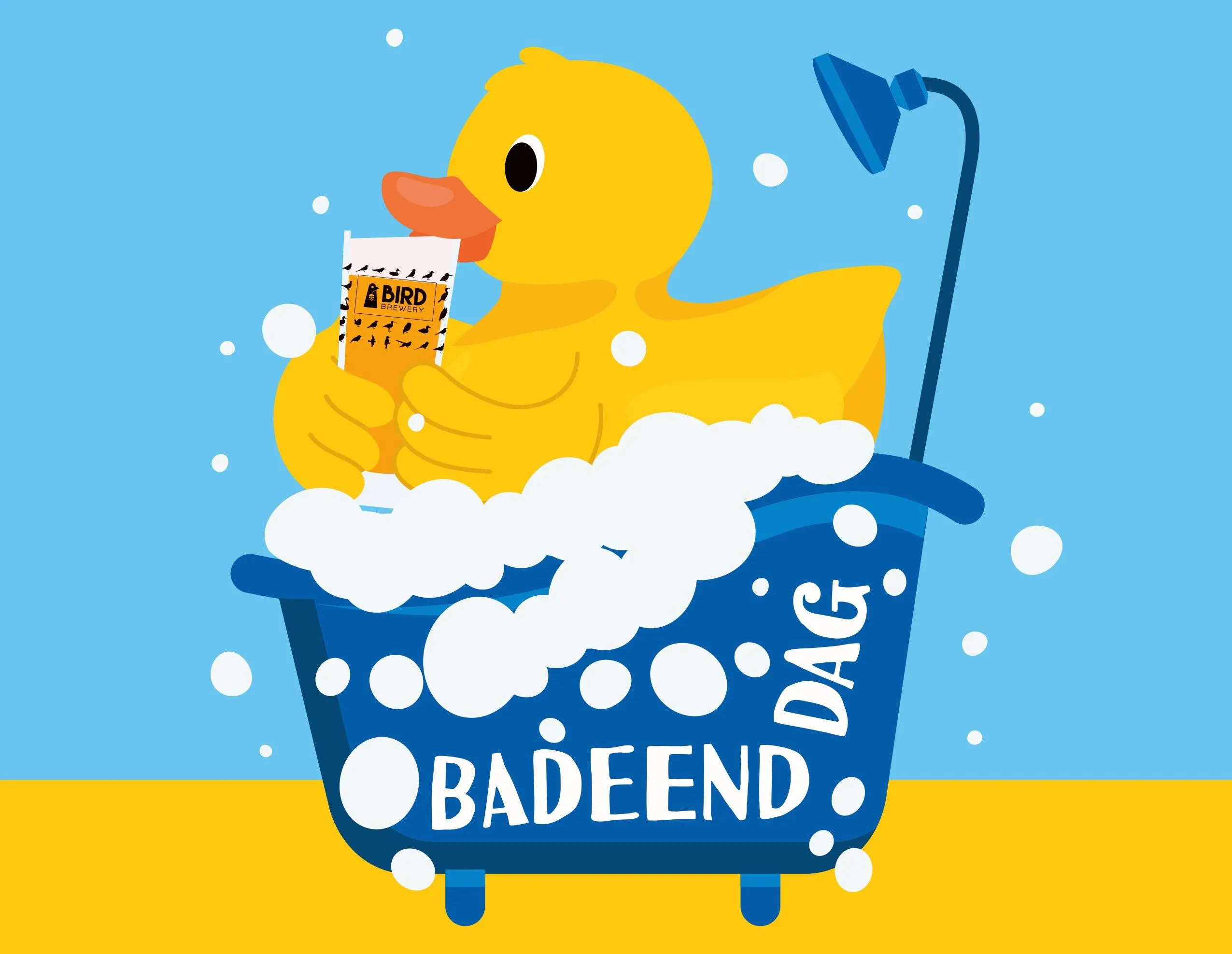 badeenddag bird brewery poster a4