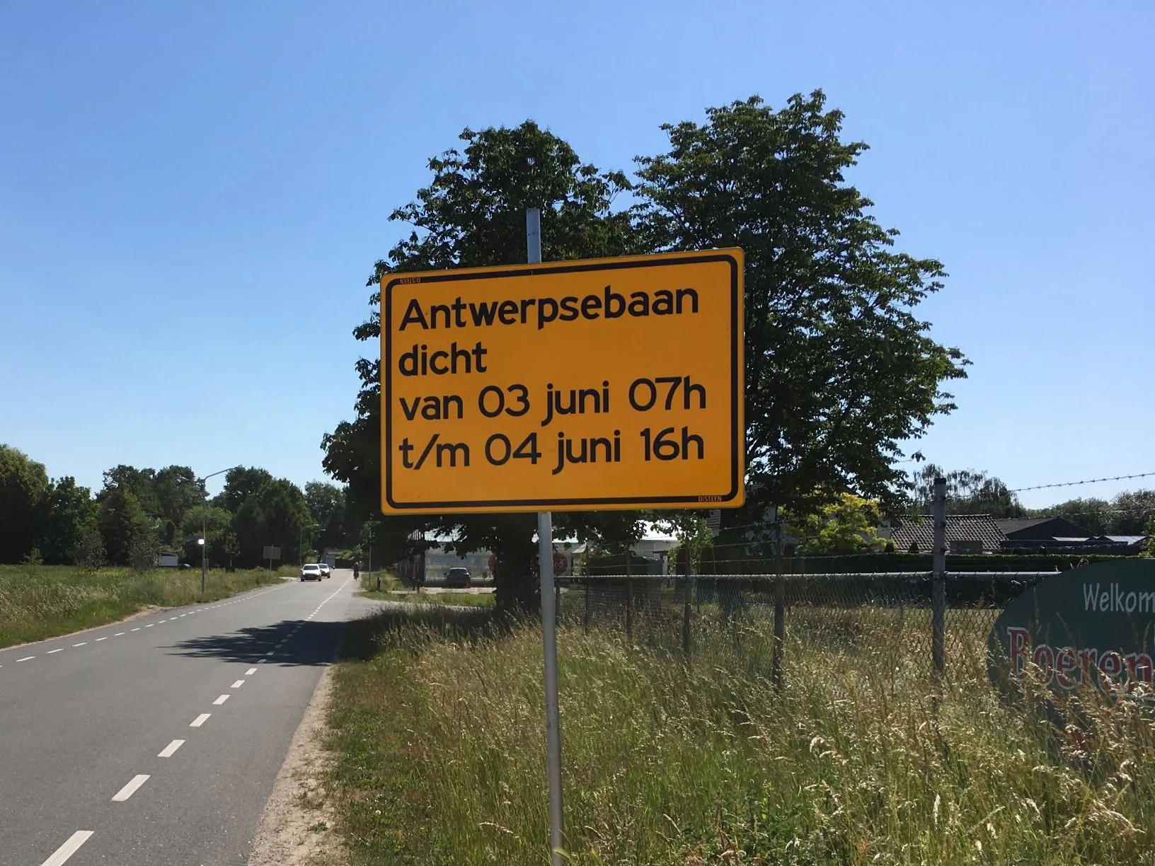 antwerpsebaan dicht 3 juni
