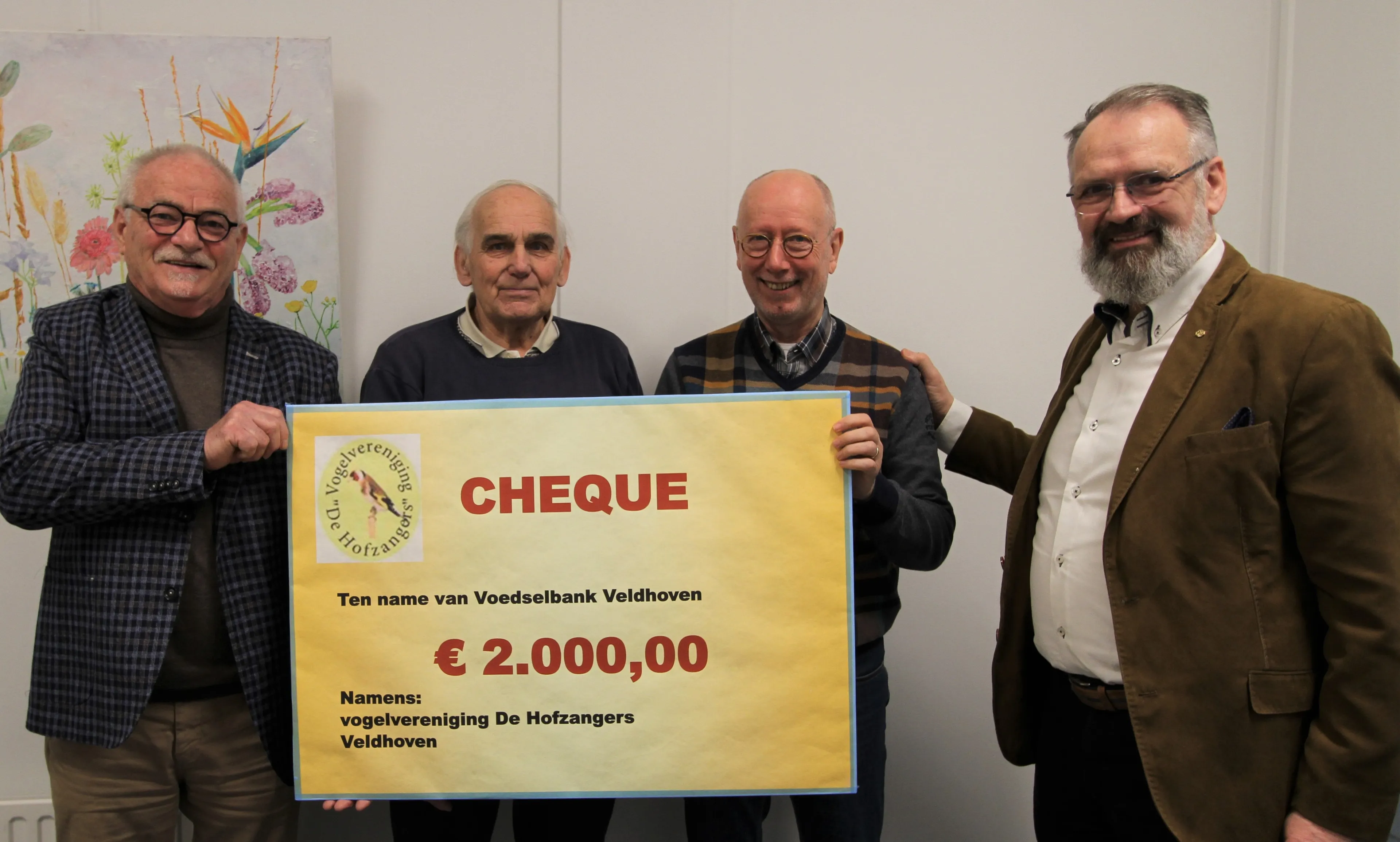 de hofzangers met cheque