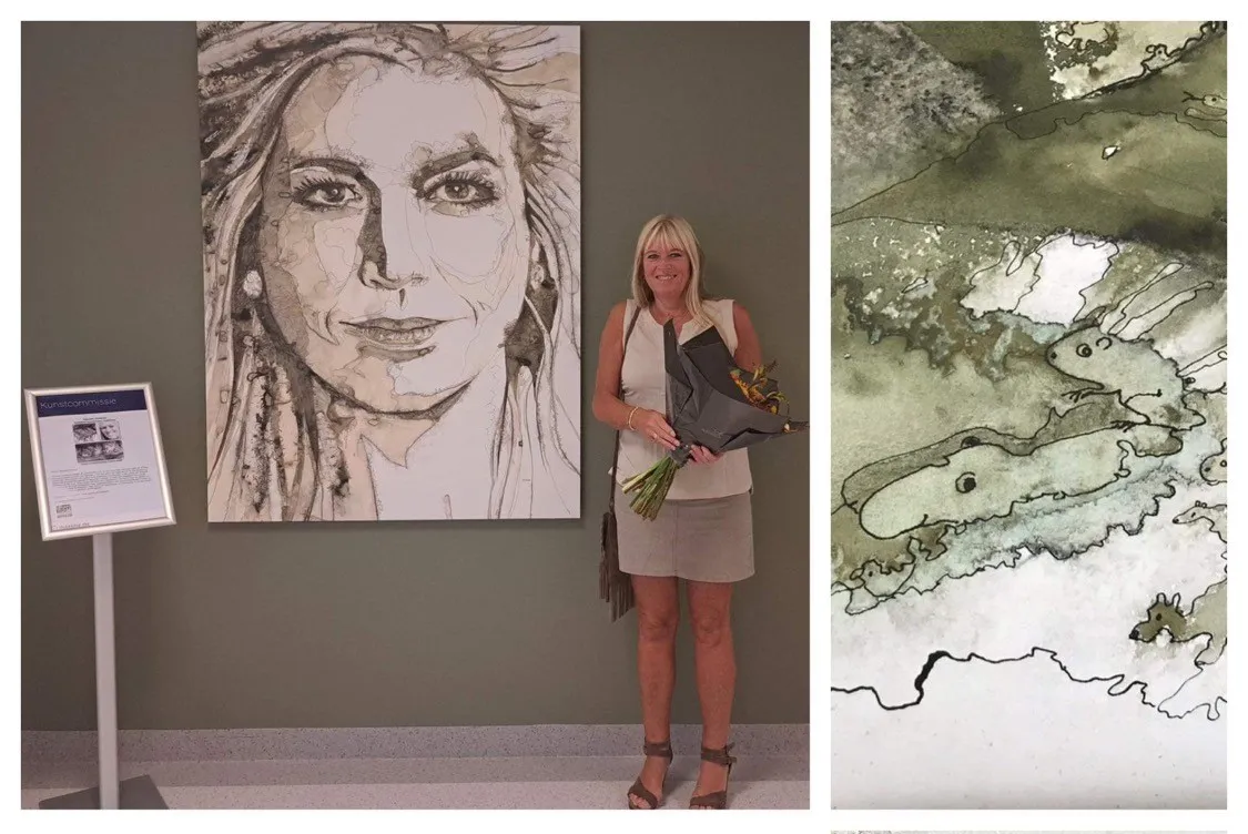 hanneke bij portret maxima
