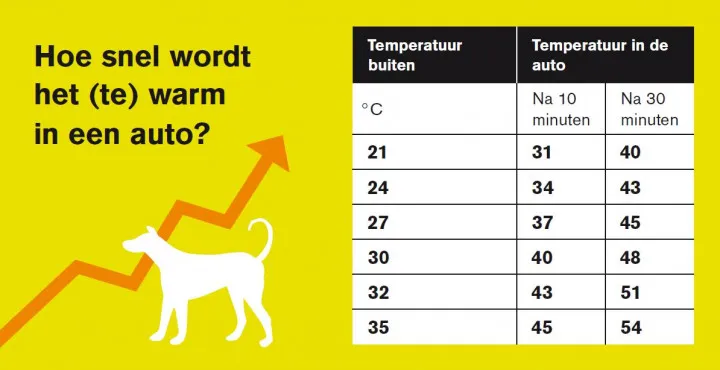 hond niet in auto bij hitte