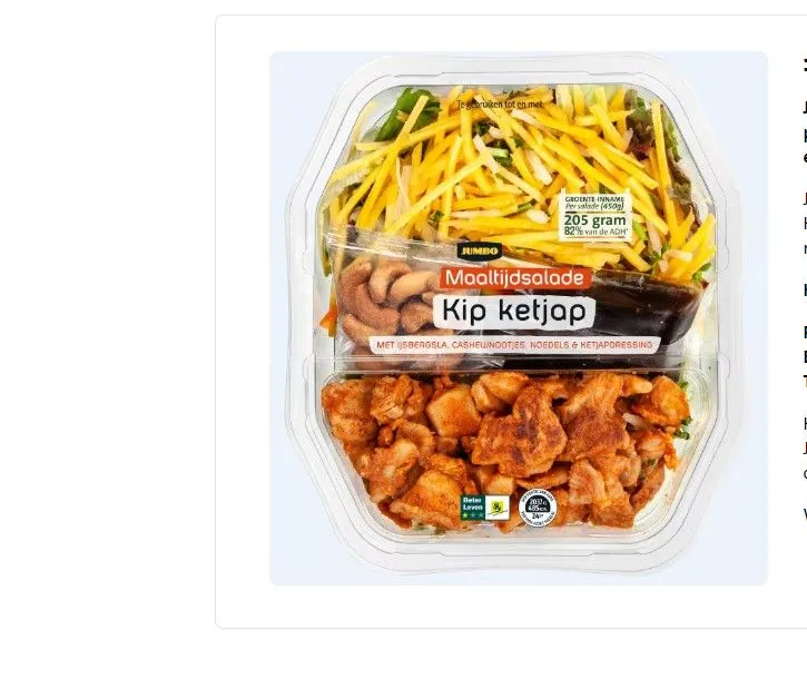 jumbo maaltijdsalade kip ketjap