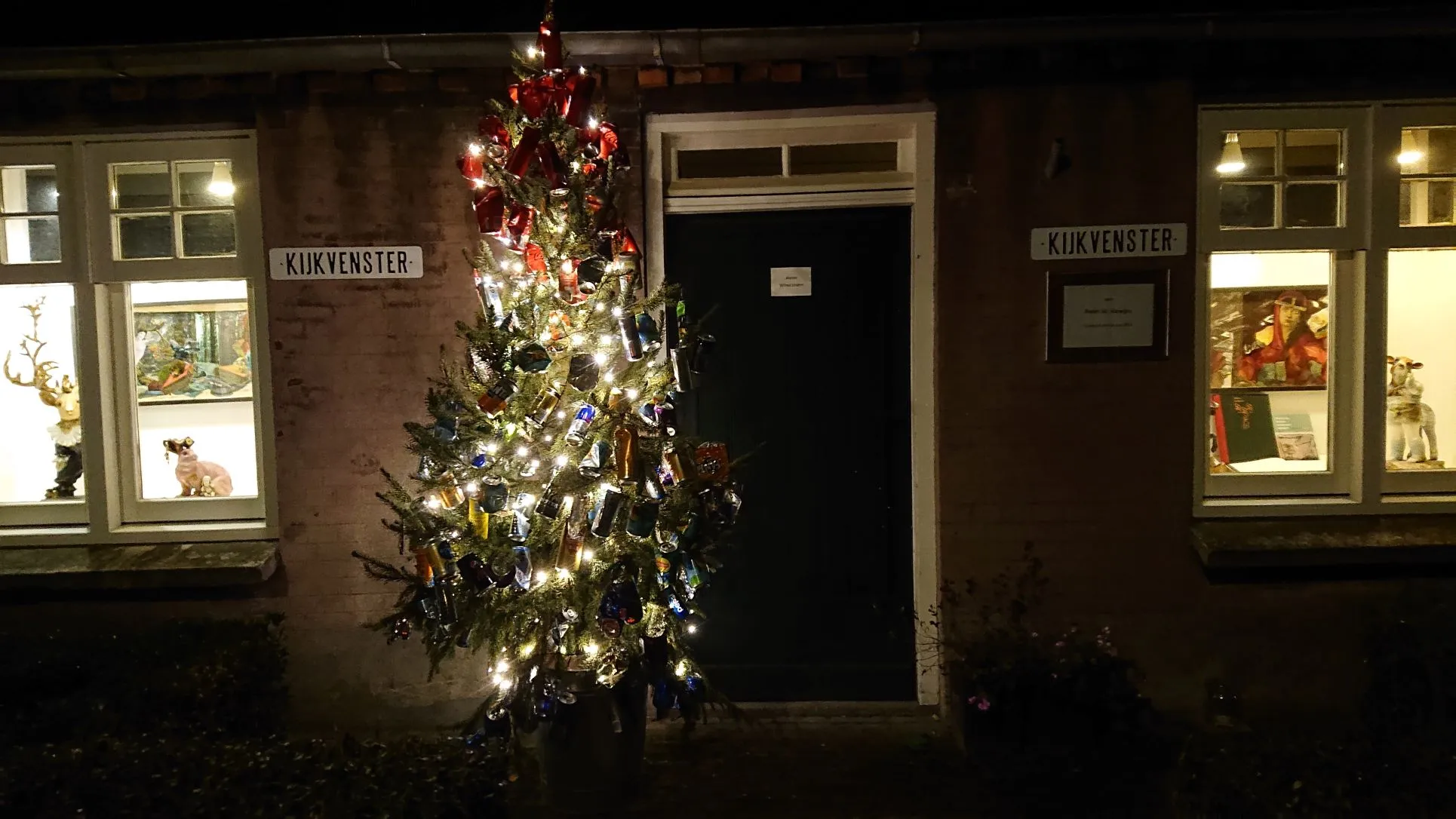 kerstboom kijkvenster