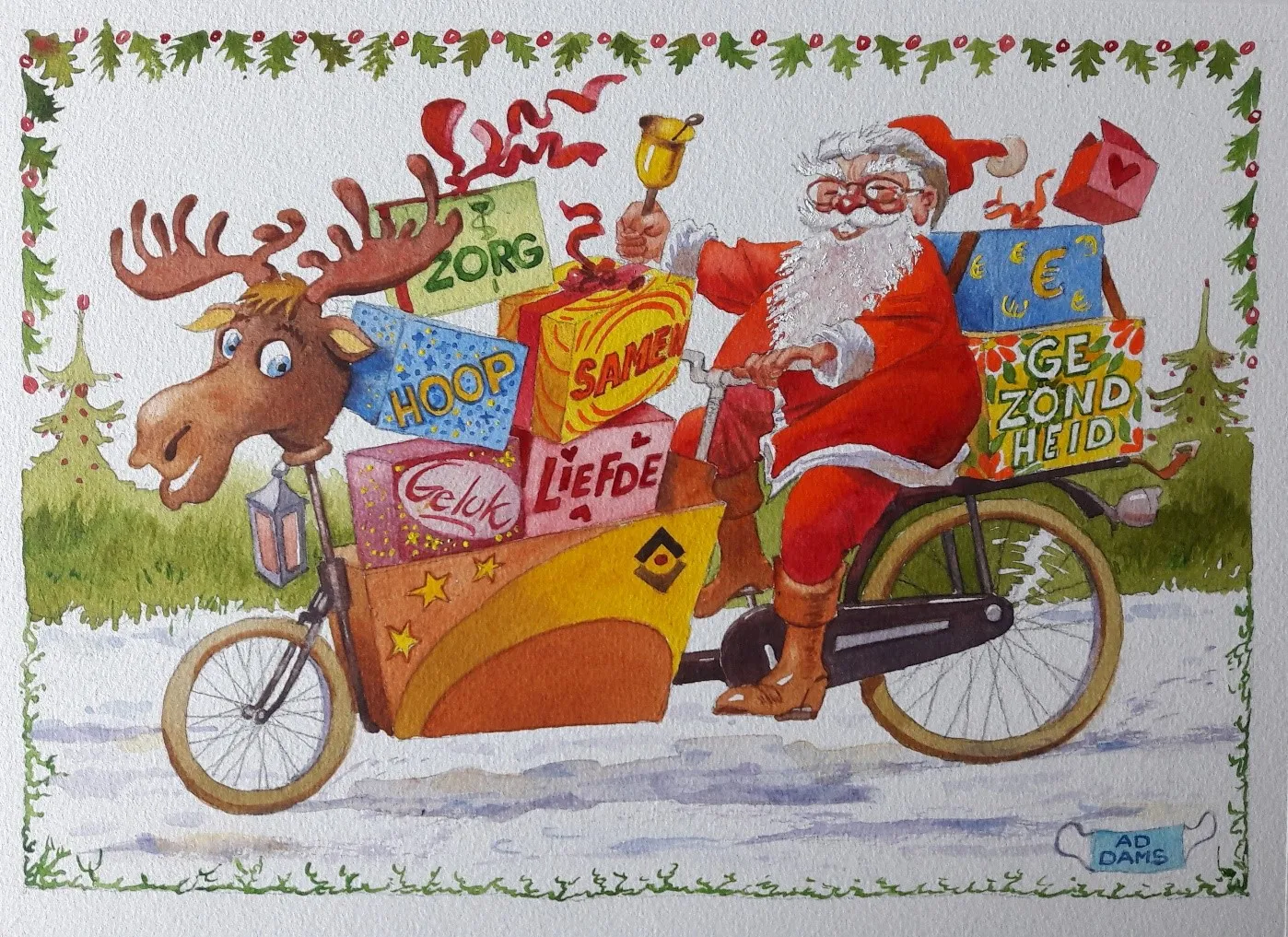 kerstkaart kbo zeelst ad dams
