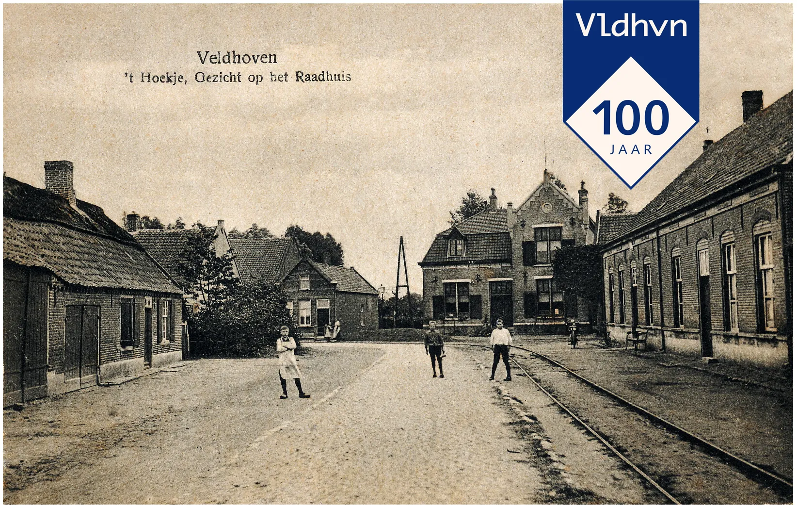 veldhoven 100 jaar expo historische foto met logo