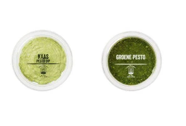 aldi kaas pesto dip en groene pesto