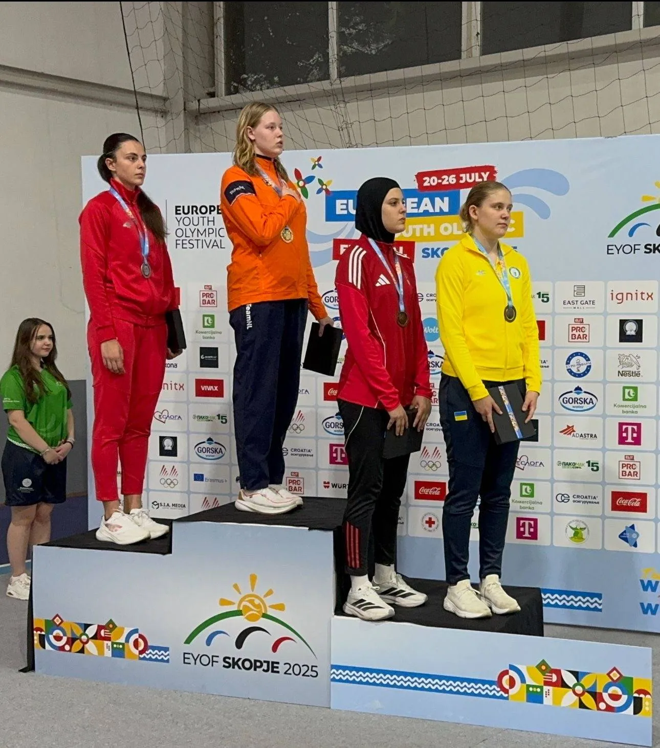 Goud voor Nielle Vroegh op EYOF in Skopje