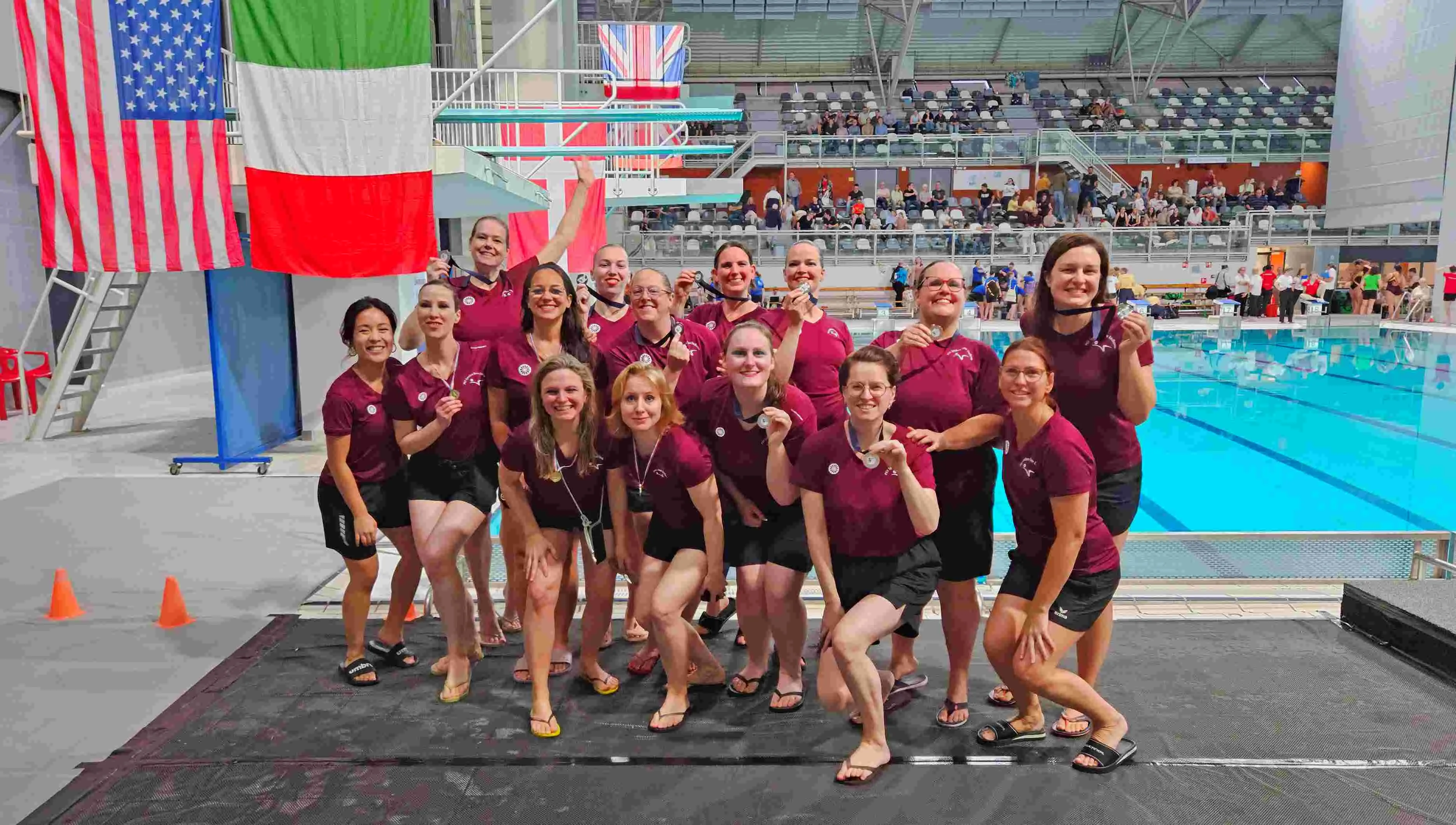 Groepsfoto PSV STE-Artistic Swimming Masters League