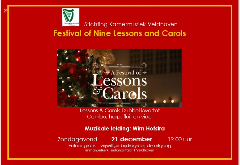 Lessons and carols in Immanuelkerk