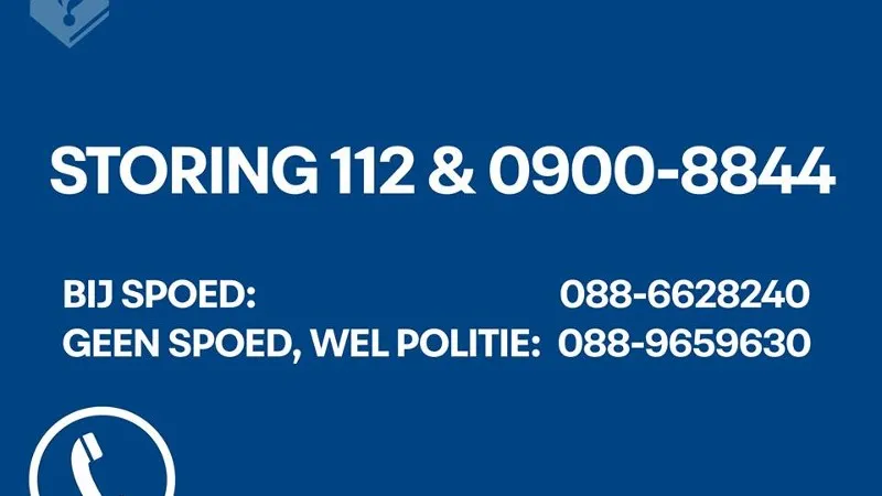 nummers 112 en 0900 8844