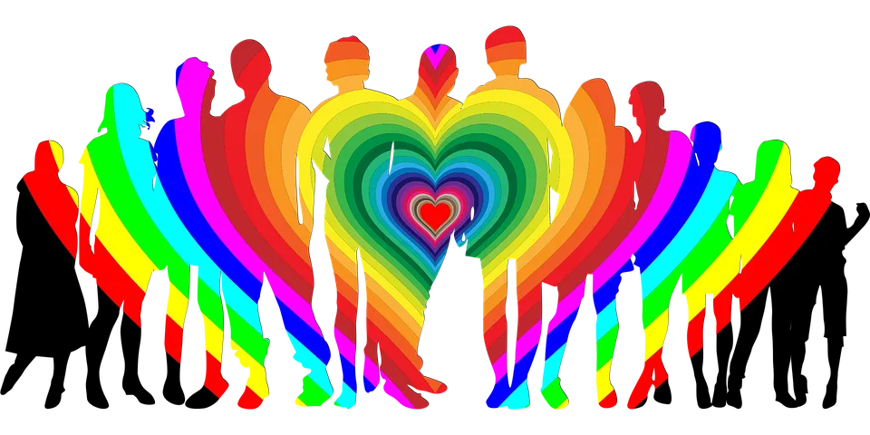 regenboog liefde roze