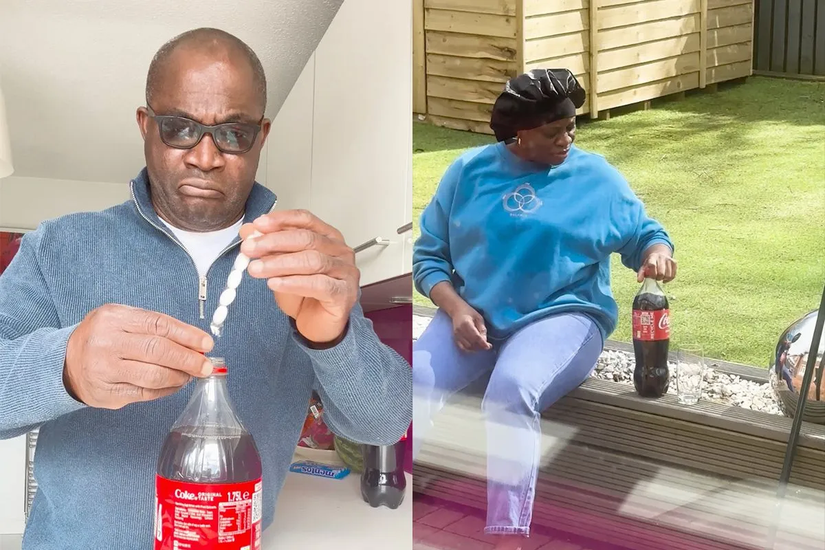 thumb vk man zet fles cola neer voor hardwerkende vrouw en slaapt tot september in het tuinhuisje