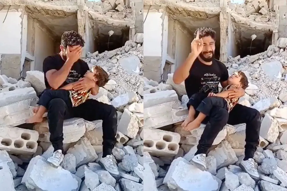 thumb vk video van palestijnse vader van dood kind met jeuk aan zijn been mikpunt van spot