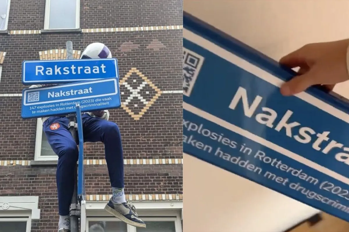 thumb vk zogenaamde rotterdamse drugs straatborden zijn een gewild item en hangen al in studentenhuis