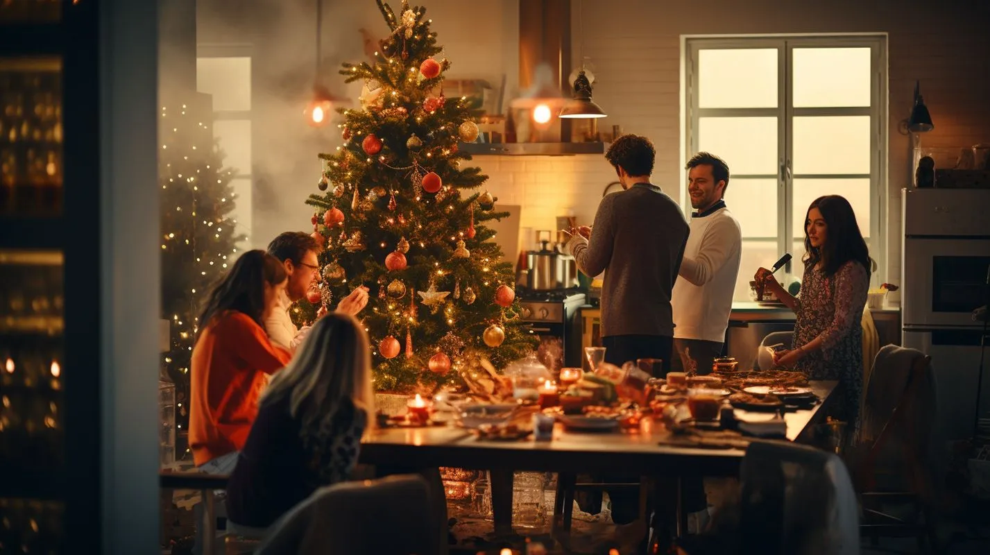 thumb viraal mensen eten kerstboom