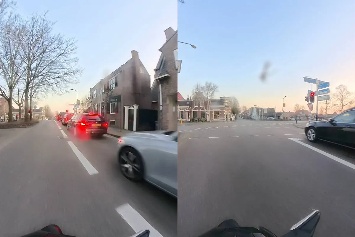 thumb vk motorrijder heeft te laat door dat hij bezig is om een rouwstoet in te halen