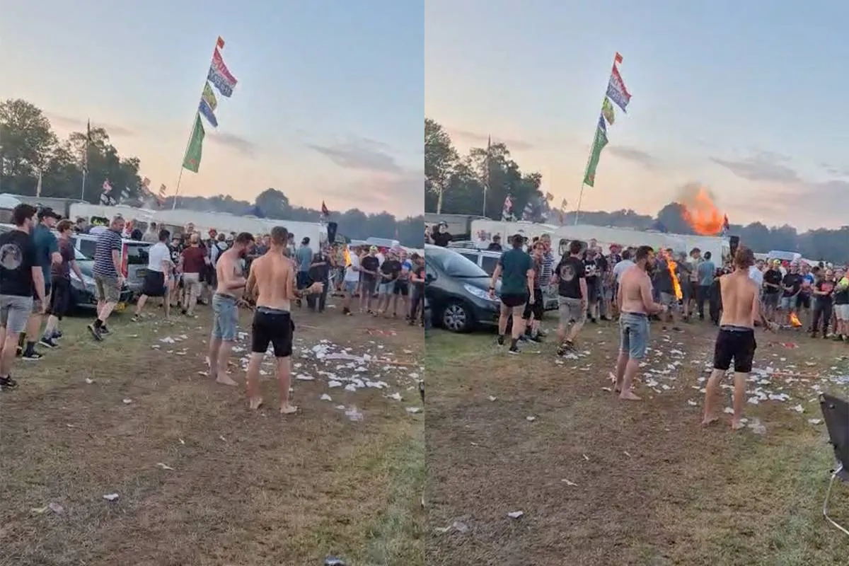 thumb vk amateur vuurspuwer zet zichzelf in vuur en vlam op tt camping de haar