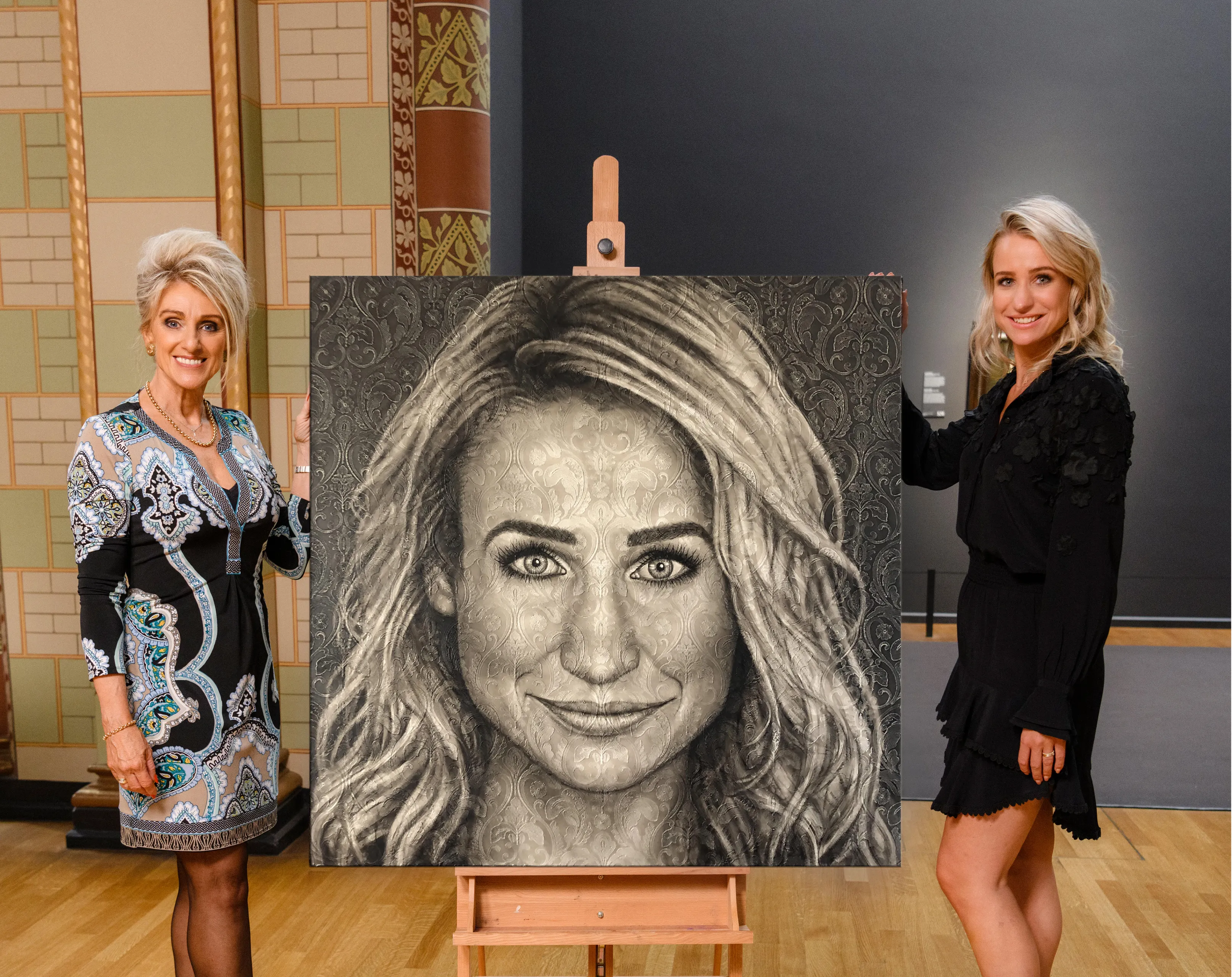 gewonnen portret schilderij doek dionne stax saskia vugts portretschilder winnares sterren op het doek olieverf portret in opdracht mediawater omroep max 2