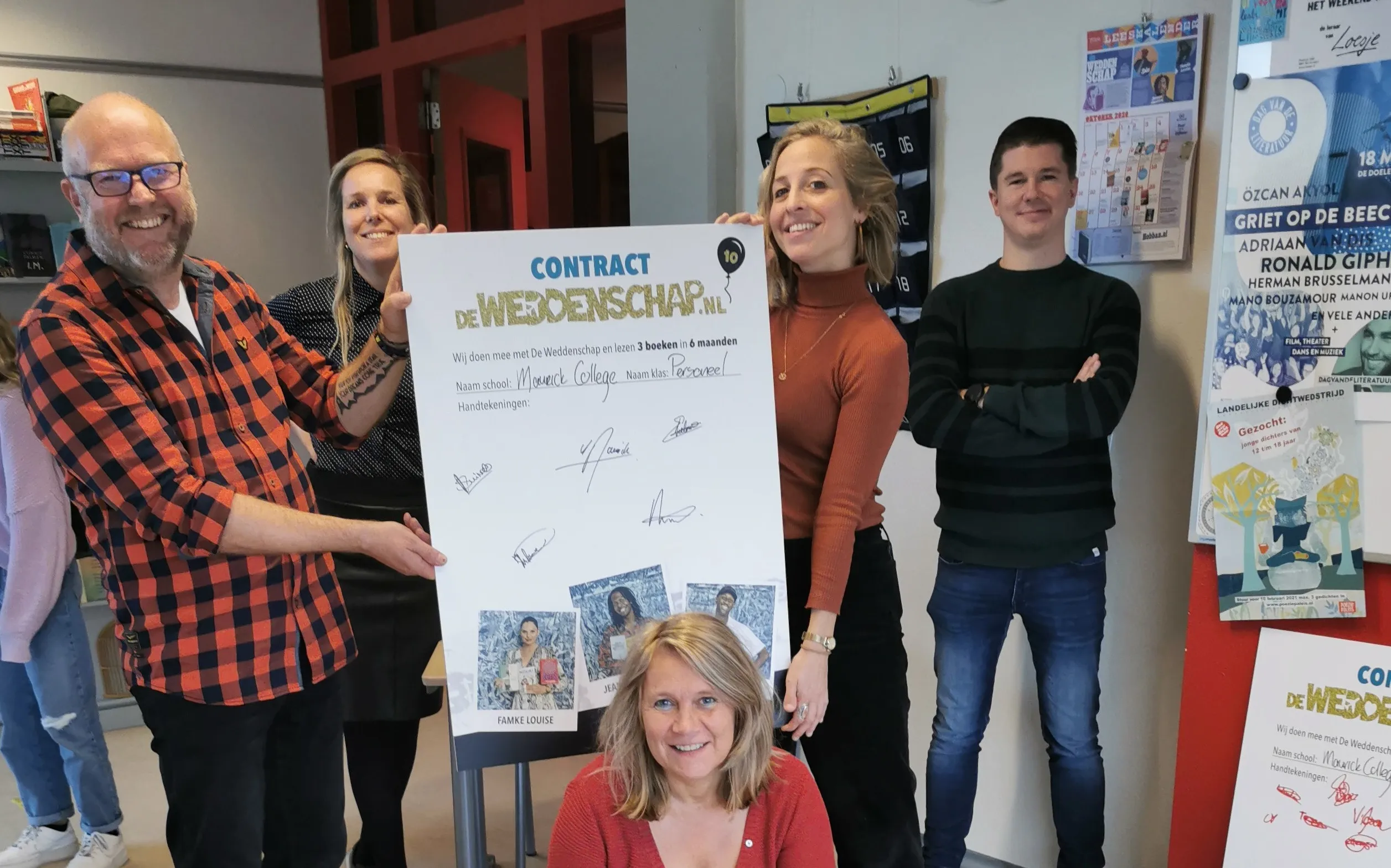 het contract vlnr ijsbrand van maurik maurick college marita