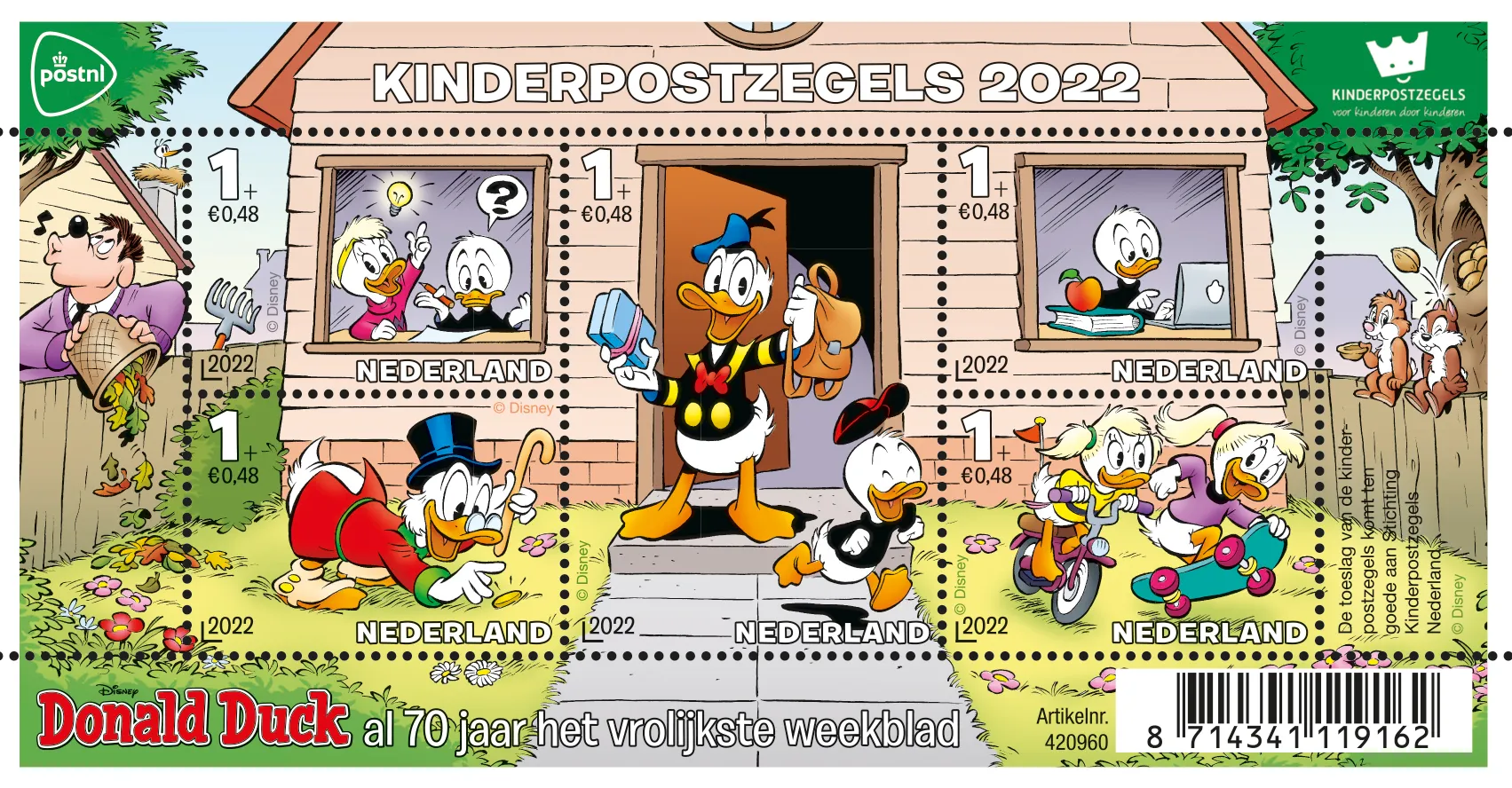 kinderpostzegel donald duck