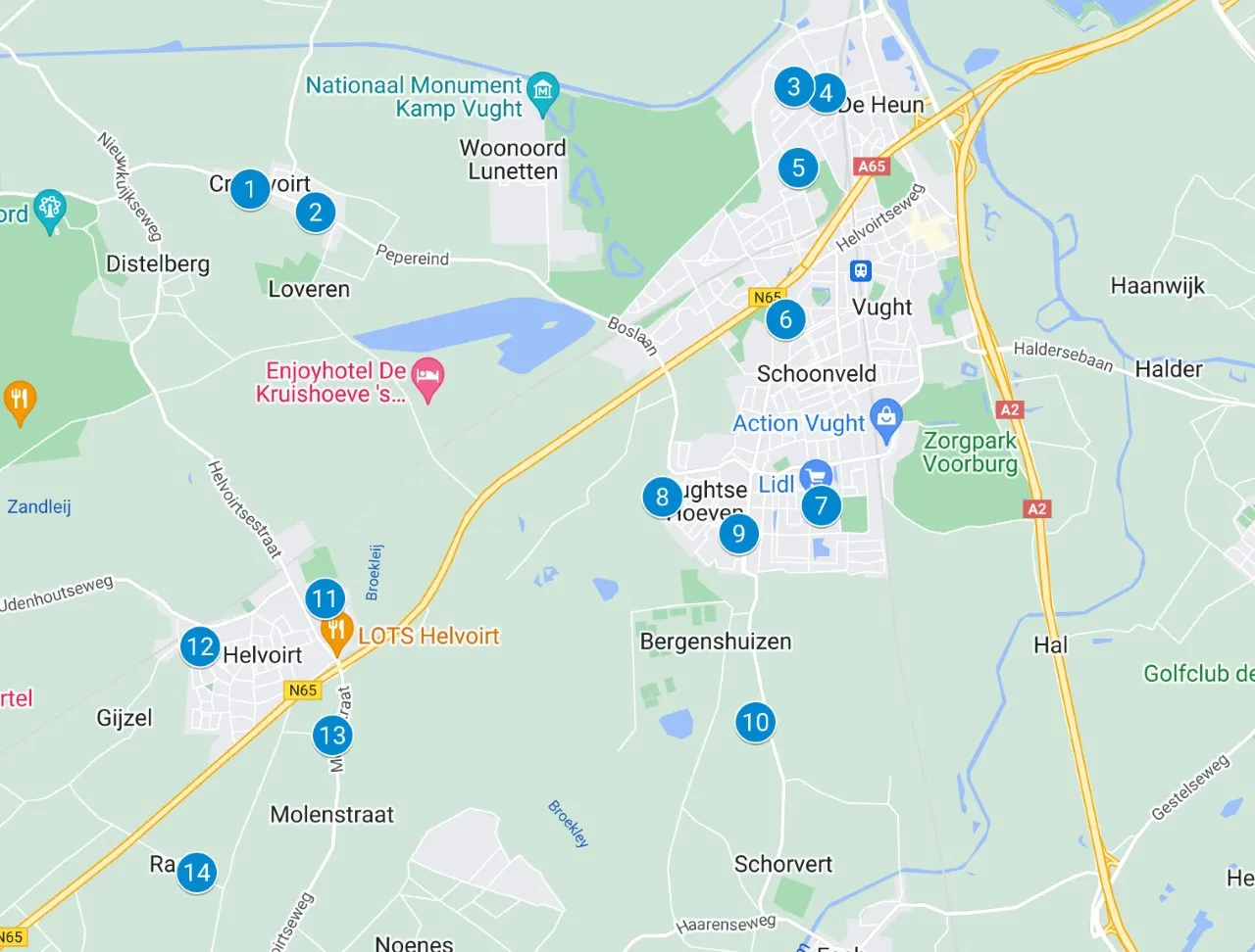thumbnail de kaart plattegrond open tuinen 2022