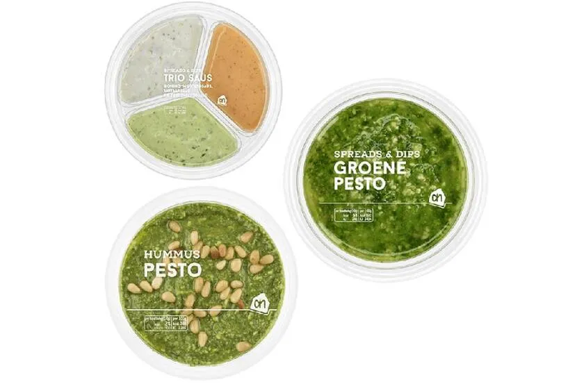 veiligheidswaarschuwing drie borreldips van het ah huismerk web