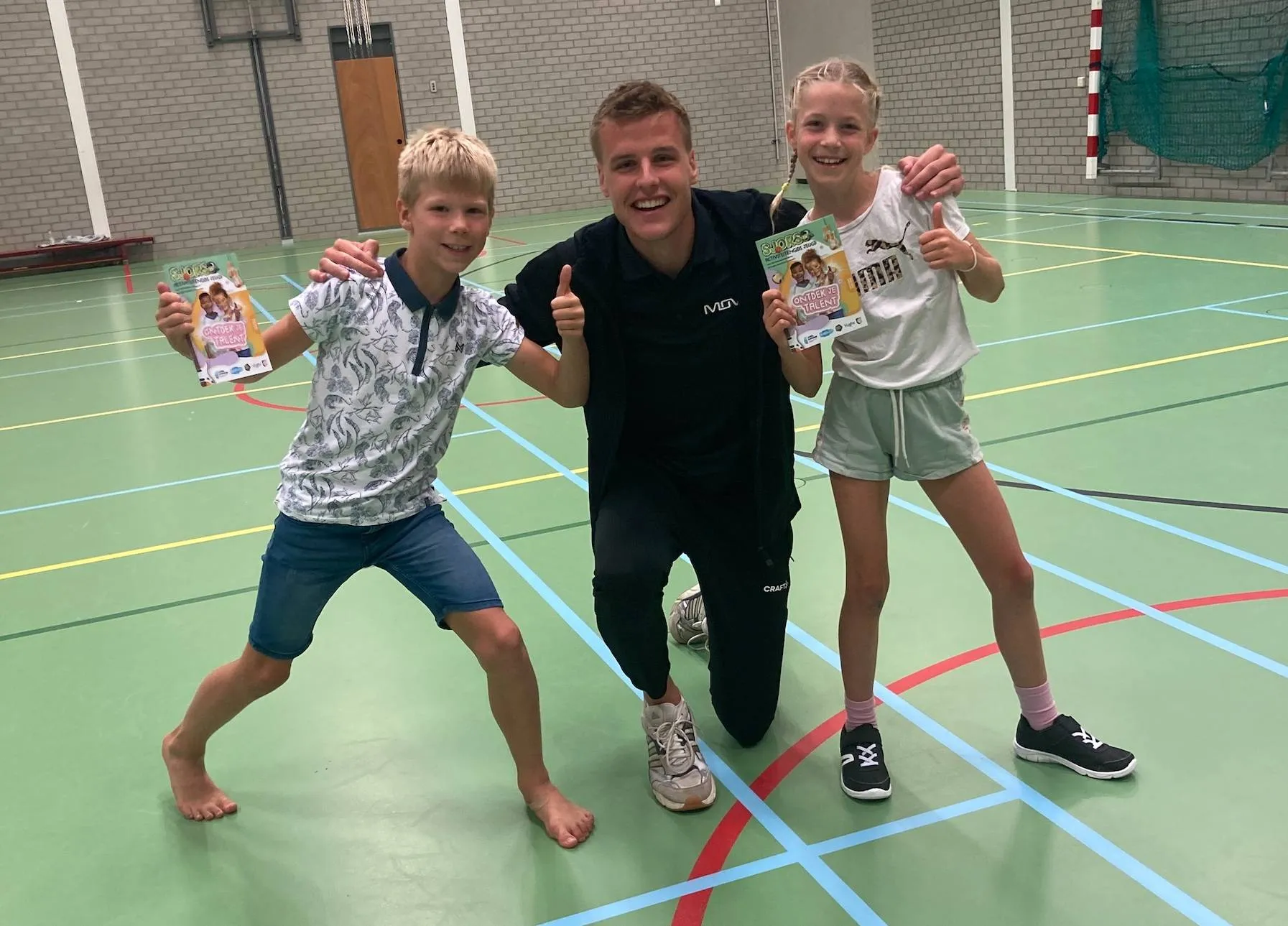 Activiteitengids Jeugd - vlnr Bas Kuijpers, Lars van Wanrooij, Jilliën van den Corput