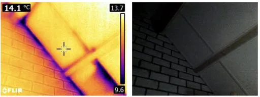 fotos dak infrarood en normaal